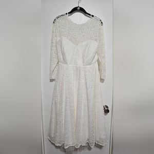 Torrid Tea Length Lace Wedding Dress NWT